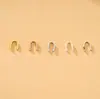 Plata de Ley S925 Tubo Fijo en Forma de U DIY Pulsera Hecha a Mano Collar Botón de Acabado con Cuentas Enhebrado Accesorios de Joyería Venta al por Mayor