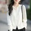 26 Outono Inverno Novo Suéter com Capuz de Zíper Duplo Manga Longa Cardigan de Tricô Cor Sólida Roupa Externa Top de Temperamento Emagrecedor Feminino
