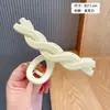 Grampo de Cabelo Grande Fosco na Cor de Café para Outono e Inverno, Piranha Estilo Ins para a Parte de Trás da Cabeça, Presilha de Cabelo de Pelúcia, Acessório de Cabelo Simples
