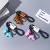 Llavero Colgante Creativo de Cuero para Cachorro de Bulldog Francés, Adorno de Muñeca Linda para Pareja, Regalo de Cumpleaños, Venta al por Mayor