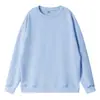 Sudadera de sarga fina tipo algodón de 260G, hombros caídos, cuello redondo, hecha a medida según tu diseño o muestra, adecuada para uniformes escolares, top holgado de manga larga