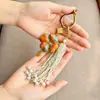 Producto TerminadoHazte Rico Inmediatamente Hecho a Mano Pura Brocado Song Caballo Pequeño Colgante Bolsita Colgante Coche Colgante Doble Cara Fortuna y Prosperidad Colgante de Borla