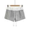 Pantalones Cortos Deportivos Elásticos de Dos Tonos Divididos Spice Girls para Mujer Verano Cintura Elástica Ajuste Delgado Adelgazante Rectos Casuales