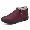 Zapatos de Algodón Invierno Nuevo Pareja Botas de Nieve Forradas de Pelo Grueso Botas de Algodón Poliuretano Cálido Casual Zapatos para Caminar