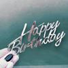 Nuevo Estilo Ins Transfronterizo Acrílico Feliz Cumpleaños Decoración de Pastel Adornos de Mesa de Postres para Fiesta de Cumpleaños