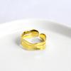 Anillo Minimalista Personalizado con Curva de Onda Irregular Plata Esterlina S925 Anillo de Moda para Mujer Cóncavo de Plata Joyería