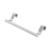 Toallero de Acero Inoxidable de una o dos barras para Baño, Barra para Colgar Toallas sin Taladro, Colgador de Trapos Montado en la Parte Trasera de la Puerta del Gabinete de Cocina