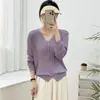 Cárdigan Retro de Punto Hueco para Mujer Primavera Verano Nuevo Diseño de Manga Larga Sentido del Diseño Nicho de Gama Alta Cárdigan con Cuello en V Top Ropa Exterior