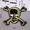 Gran Venta Procesamiento Calavera Bordado Pegatinas de Tela Estilo Punk Accesorios para Ropa Insignias Bordadas por Computadora Parches Pegatinas Accesorios de Joyería