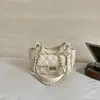 Bolsa de Hombro Cruzada Pequeña para Mujer, Estilo Chanel Retro, Bordado de Puntos de Diamante, Otoño Invierno, Nueva, Exquisita, Elegante, Sensación de Alta Gama