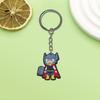 Llavero creativo de series de Marvel temu moda llavero para llaves de coche llavero para bolso PVC goma blanda decoración DIY