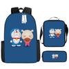 Mochila Doraemon Desenho Animado Anime Estudante do Ensino Fundamental e Médio Mochila Escolar Estampada 4-5-6 Série Pasta Estojo