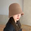 Nuevo gorro de lana de moda de otoño e invierno para mujer, gorro de pescador sencillo de color sólido coreano a la moda para viajes al aire libre, venta al por mayor