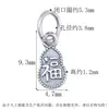 Plata de Ley S925 Colgante de Mariposa con Patrón Meandro Carácter de Fortuna Colgante Pequeño Accesorios para Manualidades con Cuentas Accesorios de Mariposa de Plata de Ley