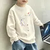 Moletom Infantil 2026 Primavera Infantil Estiloso Gola Redonda Pulôver para Meninos Roupas para Crianças de Meia-Idade e Grandes Camada Base Versátil para Meninos