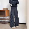 Jeans Lavados con Efecto Desgastado Estilo Retro Americano para Hombres y Mujeres, Nuevos de Corte Holgado Casual Versátil con Pliegues Jeans Rectos para Parejas