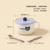 Tazón para fideos instantáneos de acero inoxidable 304, sellado, a prueba de fugas, anti-quemaduras, lonchera para estudiantes, tazón para sopa, vajilla para estudiantes de dormitorio