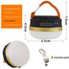Luz de camping multifuncional externa com ímã LED luz de emergência luz de barraca mini lanterna recarregável por USB luz de camping
