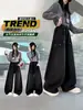 Jeans para Niñas Primavera y Otoño 2026 Nuevos Elegantes Pantalones Negros de Pierna Ancha para Niñas Pantalones Sueltos para Niños Medianos y Grandes