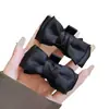 Pinza para el pelo de princesa con lazo pequeño negro para flequillo lateral, nuevo modelo 2025, pinza de garra pequeña de alta gama de moda