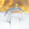 Novo Anel Tendência Estilo Noite Zircônia Full Diamond Prata S925 Francês