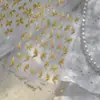 Adesivos Metálicos para Nail Art, Adesivos de Unha Estilo Exquisito Popular, Material de Joia de Lírio Dourado de Alta Qualidade, Acessórios de Unha Usáveis