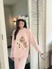 Inverno Macio Roupa de Casa Roupa Externa Pijama Desenho Animado Quente Espessado Meio Fleece Conjunto Feminino Roupa de Dormir Estilo Coreano Doce