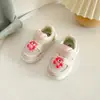 Tênis de lona para meninas, tênis de malha respirável para crianças no verão, tênis de princesa, tênis estilo escolar para jardim de infância