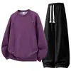 [M-8XL] Nueva sudadera pesada para hombre talla grande 2026, cuello redondo estilo americano, capa base de otoño