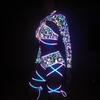 Traje de Baño Reflectante de Tres Piezas con Estampado Colorido Estilo Nuevo 2026 para Mujer Estilo Europeo y Americano Cubre-traje sin Espalda Bikini Dividido