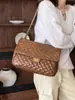 Bolso Cruzado Negro con Cadena Argyle para Mujer Estilo Nuevo 2025 Bolso Tote Pequeño Estilo Chanel Bolso Grande Casual Simple de un Solo Hombro