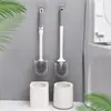 Cepillo para Inodoro sin Rincones Muertos, Mango Largo con Base, Artefacto de Cepillo de Limpieza Multifuncional para Baño de Hogar