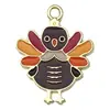 Páscoa Desenho Animado Ação de Graças Folha de Bordo Abóbora Peru Criativo DIY Acessórios de Joia Chaveiro Pequeno Pingente Pingente