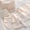 Braguitas rosas con estampado floral para niñas, algodón puro antibacteriano 10A, entrepierna extendida, transpirables, de talle medio, ajustadas a las caderas, ideales para estudiantes.