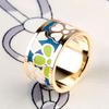 Accesorios bancarios Hebilla de bufanda de acero de titanio H Hebilla de chal esmaltada Joyería de bufanda cuadrada Nudo de anillo de bufanda