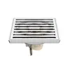 Desagüe de Piso Antiolor de Cobre Puro Color Gunmetal para Ducha de Baño, Desagüe de Baño Largo Invisible de Cobre Puro con Núcleo de Suspensión Magnética