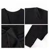 Camiseta Negra de Cuello en V para Mujer, Nuevo Diseño Primavera/Otoño 2026, Adelgazante, Capa Base Interior, Top de un Hombro