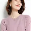 Suéter de Cuello Redondo para Mujer, Suéter de Punto Pulóver para Otoño e Invierno, Prenda Base para Mujer, Suéter Transfronterizo, Top de Punto, Camisa Base