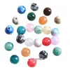Cuentas Redondas Acrílicas de Dos Tonos Degradado de 8-14 mm con Agujero Recto, Cuentas Sueltas para Manualidades Hechas a Mano, Cadena para Teléfono, Accesorios de Pulsera