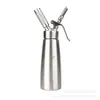 Batidor de Crema de Acero Inoxidable de 500ml Espumador de Leche Café Cold Brew Té con Leche Pistola Decoradora Espumador de Leche Comercial de Aluminio de 1L