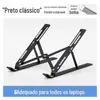 Suporte para laptop para mesa, ajustável em altura, liga de alumínio, suspenso para dissipação de calor, suporte de teclado dobrável portátil