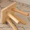 Taburete bajo para uso doméstico, taburete de galleta, taburete redondo pequeño de ocio, taburete cuadrado, taburete infantil de madera maciza, taburete reposapiés, taburete para cambiar zapatos, taburete de mesa de centro para sala de estar