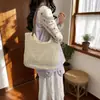 Bolso Grande de Paja Tejida de Moda para Mujer, Bolso Cruzado Versátil Casual de Primavera para la Costa, Bolso Tejido Estilo Bosque, Bolso de Playa