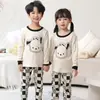 Pijama de Algodón Puro para Niños, Ropa y Pantalones de Otoño para Niños, Camisetas de Algodón Base para Niñas, Conjunto de Ropa Interior Térmica de Invierno para Niños Pequeños