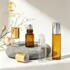 Botella con bola rodante para té 1 ml el aceite esencial se embotella en una botella transparente con bola rodante 2 ml botella de muestra 3 ml botella de perfume 5 ml bola