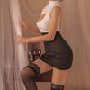 Lencería Sexy Atractivo Uniforme de Secretaria Tentación Deseo Puro Atuendo Erótico Sin Quitarse Body Falda Ceñida a la Cadera