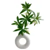 Plantas Verdes Artificiais de Banyan de Pedra d'Água Realistas de Alta Qualidade Plantas Falsas Decoração de Mesa para Sala de Estar Interna Flores Artificiais Decorações de Flores Falsas