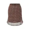 Ay776-26 Verano Estilo Coreano Retro Pintura al Óleo Relieve Tridimensional Estampado Falda de Cola de Pez Línea A Falda Corta