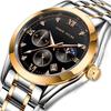 Reloj Calendario Cuero Genuino Hombres Multifunción Luminoso Impermeable Cuarzo Electrónico Hombres Comercio Exterior Wholesale Tipo Analógico
