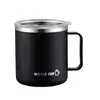 Tazas con Múltiples Opciones, Tazas de Café de Acero Inoxidable, Anticaídas, a Prueba de Polvo, Doble Capa, Antiescaldado, Adecuadas para Uso en Dormitorio, Hogar y Oficina
